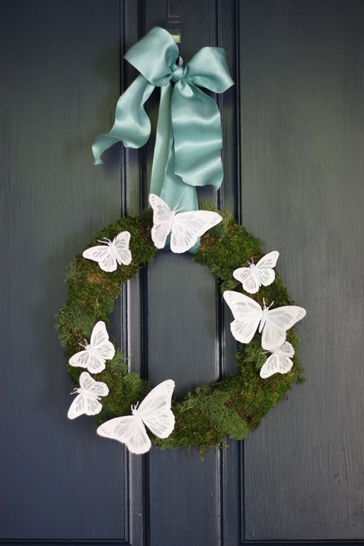 spring butterfly wreath