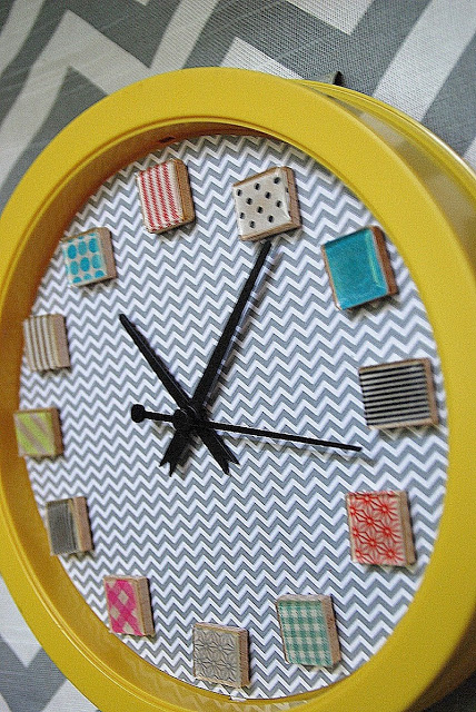 Make a Washi Tape Clock {tutorial}!!