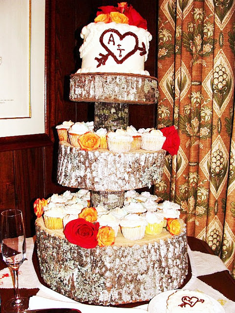 Guest Project — Throw a Rustic Wedding & make a DIY Tree Cupcake Stand {tutorial}