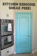 Kitchen Remodel Sneak Peek — and a Painted Pantry Door!!