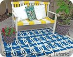 Stenciled Circle Rug Tutorial {Spray Paint Project}