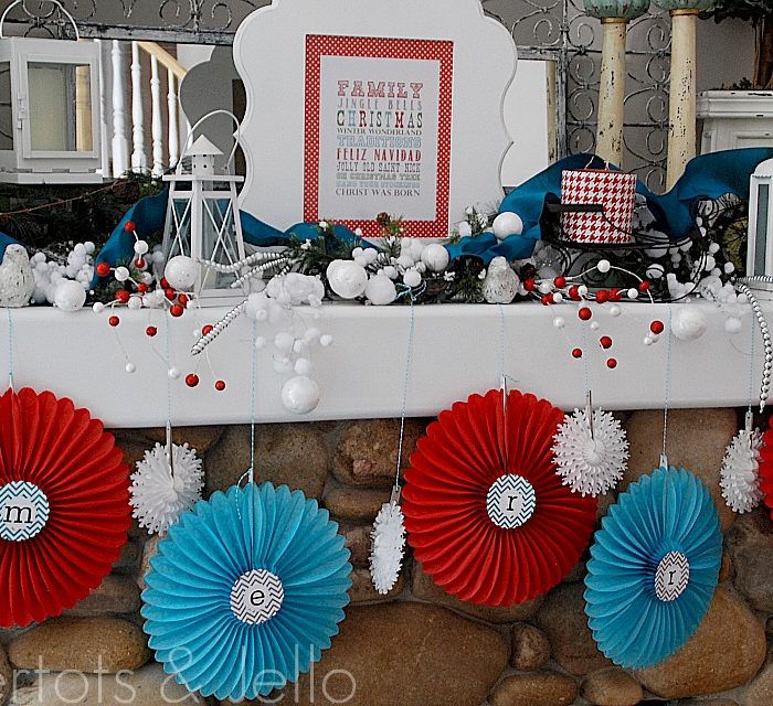 Easy and Inexpensive Holiday Party Mantel Decor!!