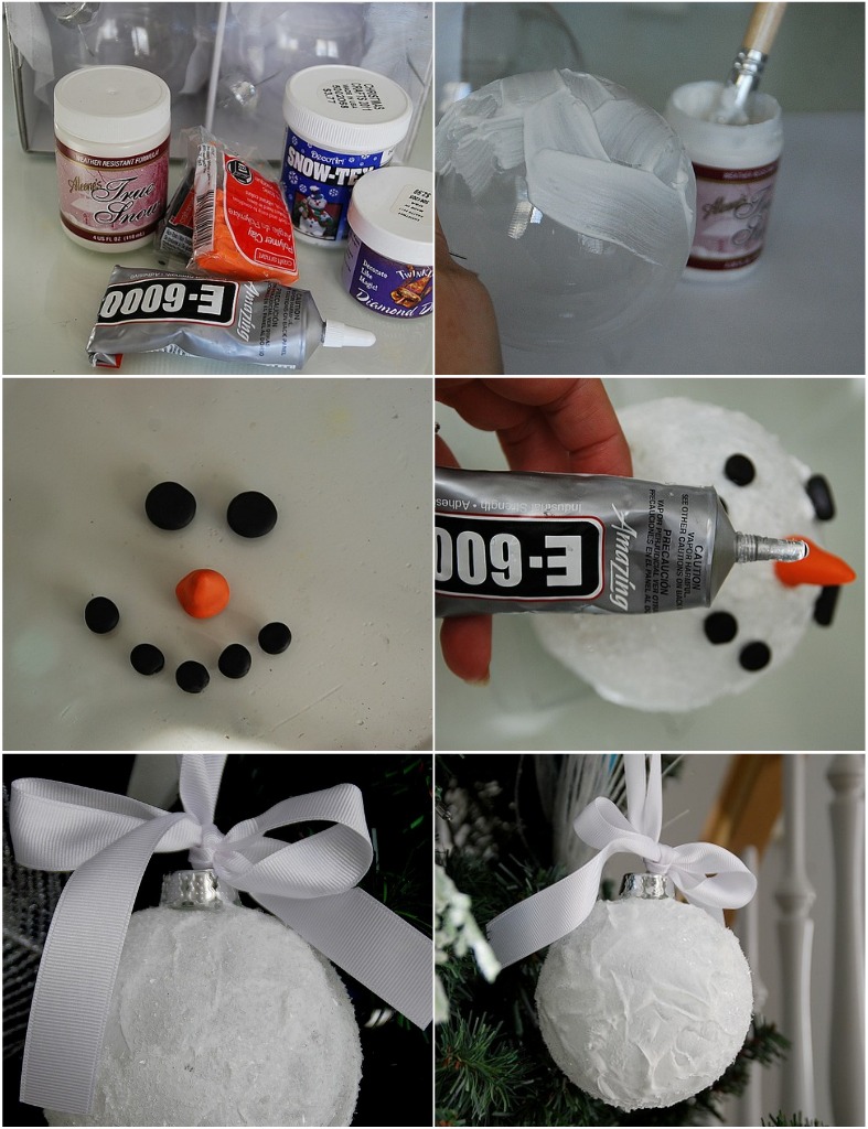 making the snowballs collage