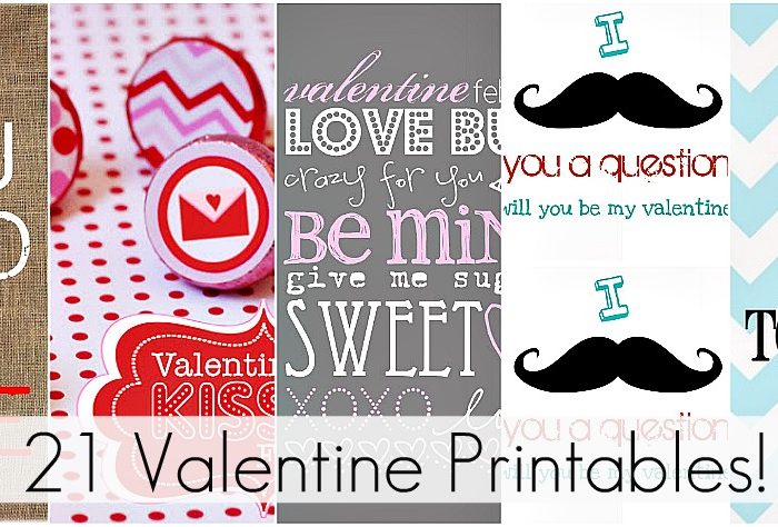 Great Ideas – – 21 Valentine’s Day Printables!!