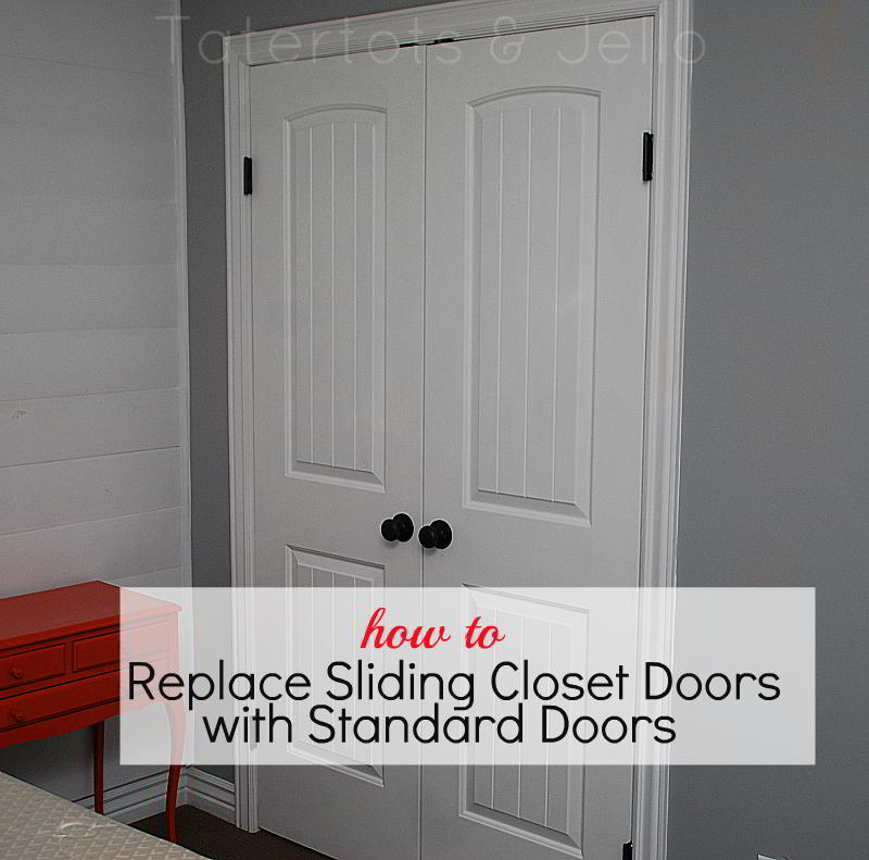 how to replace sliding closet doors with standard doors 