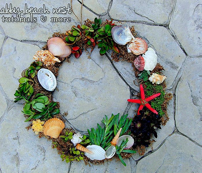 Make a “Beachy” Succulent Wreath for Less Than $20!! (tutorial)