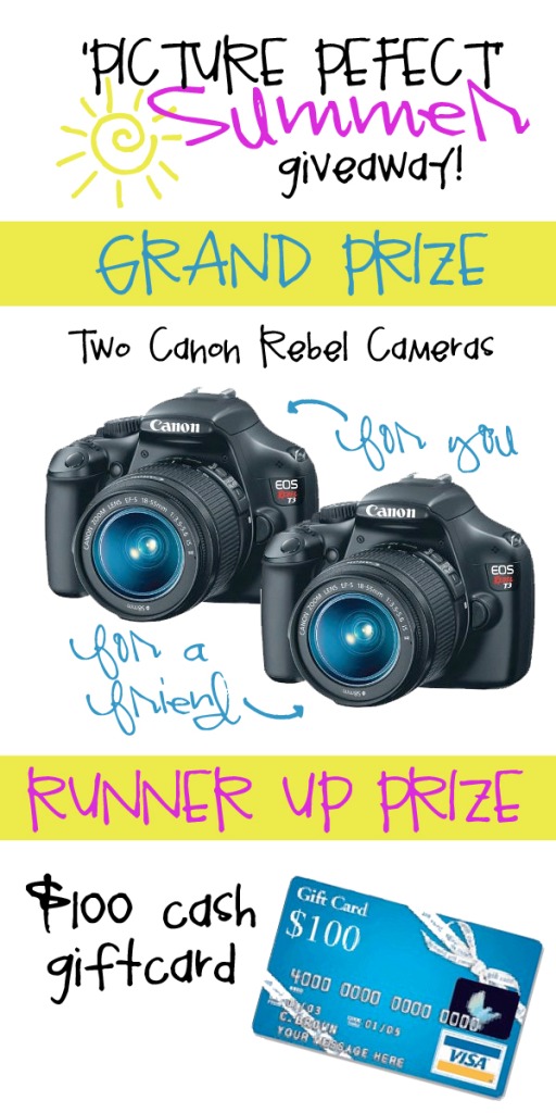 Extra Bonus Summer Giveaway — Win TWO Canon Rebel Cameras! (one for you and one for a friend)!
