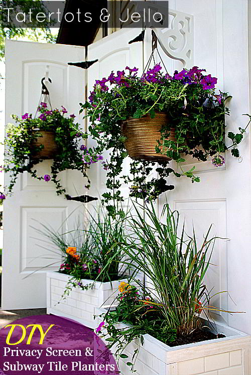 DIY Drop Cloth & Cement Planters - Infarrantly Creative