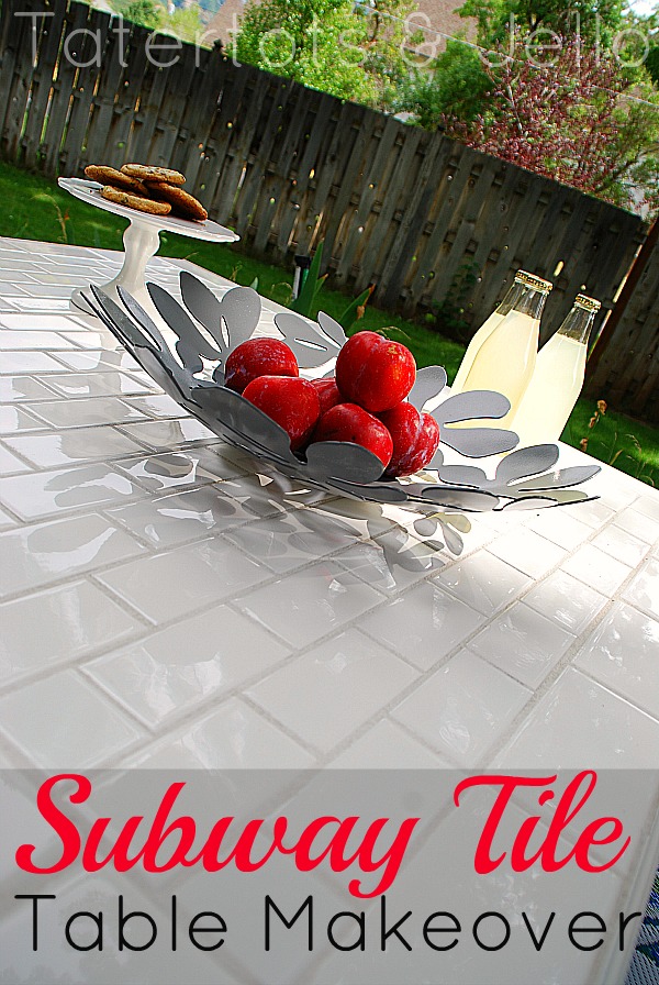 DIY Subway Tile Table Redo!!