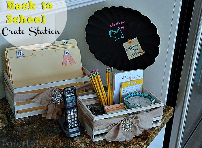 Make a Back-To-School Crate Station