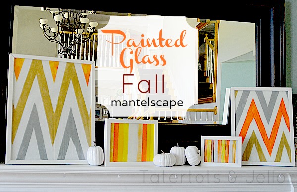 Painted Glass Fall Mantelscape