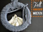 Halloween Felt Ghost Wreath and Printable Scallop Template