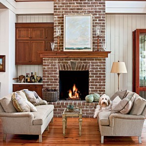 10 Brick and Stone Fireplaces!