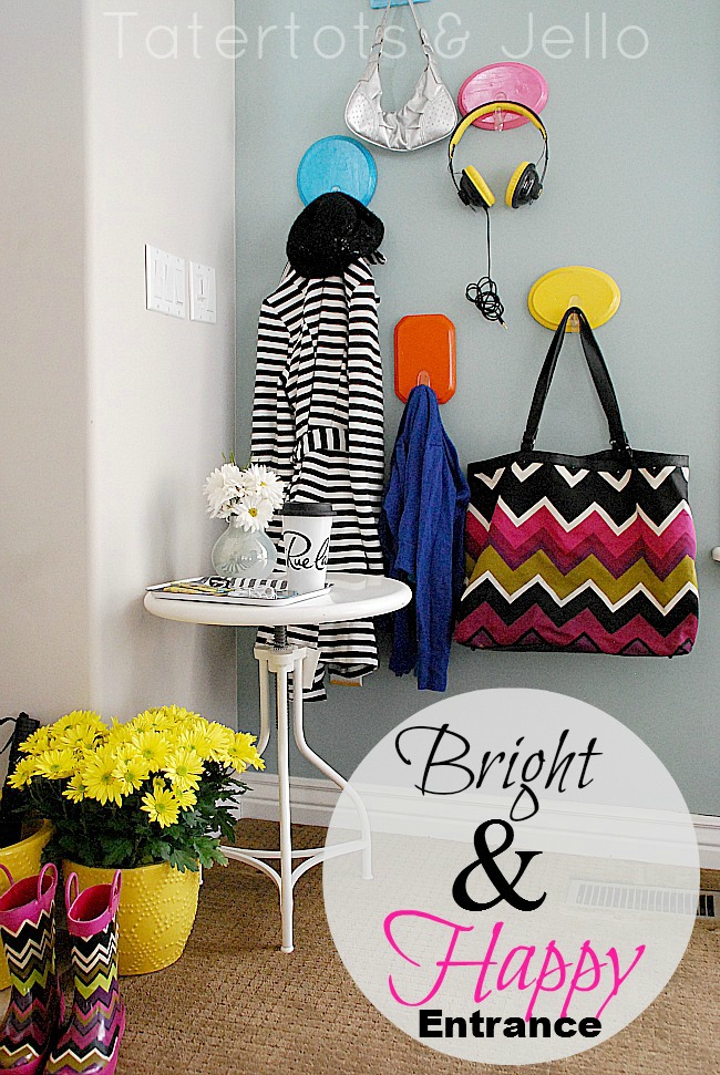 Get Organized with a Bright and Colorful Entryway!