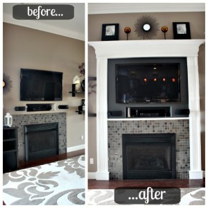 10 Fireplace Before and After DIY Projects - easy ways to update!