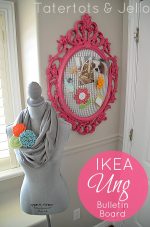 Ikea Ung Frame to Colorful Bulletin Board (DIY tutorial)