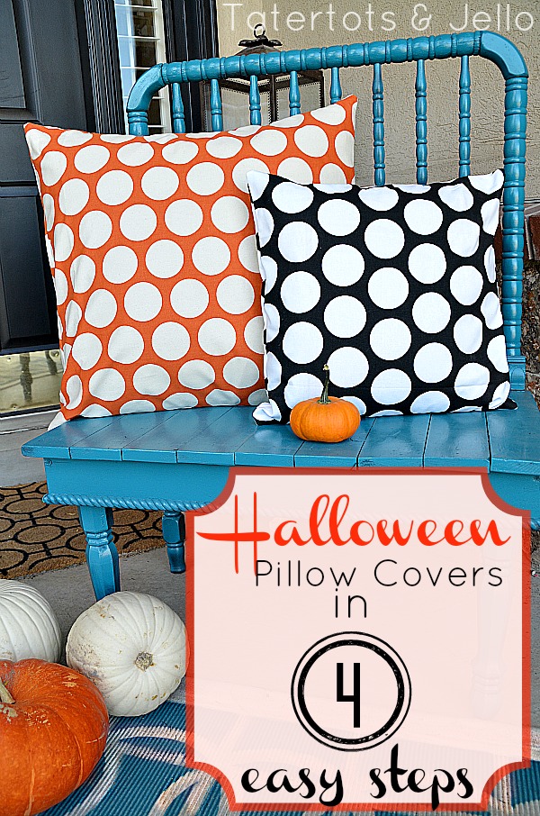 halloween pillow covers in 4 easy steps