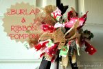 HAPPY Holidays — Make Burlap and Ribbon Pom Poms