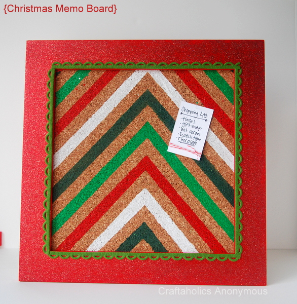 HAPPY Holidays — Chevron Christmas Memo Board