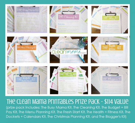 Weekend Wrap Up Party — and Clean Mama Printables Giveaway!!
