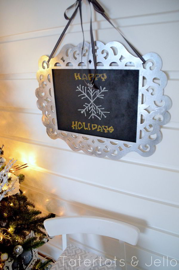 tatertots and jello chalkboard holiday frame