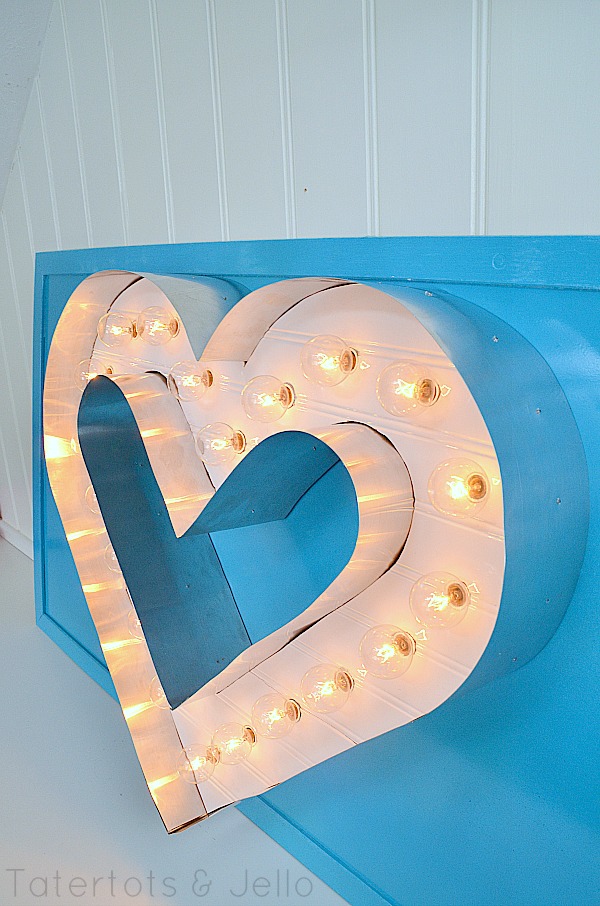 Led Romantic courtship heart-shaped light box letters DIY battery