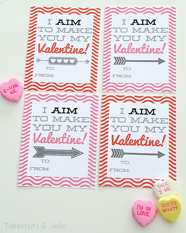 Free Valentine Printable - Aim Valentines