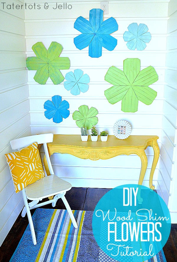 Make DIY Wood Shim Flowers! #LowesCreator