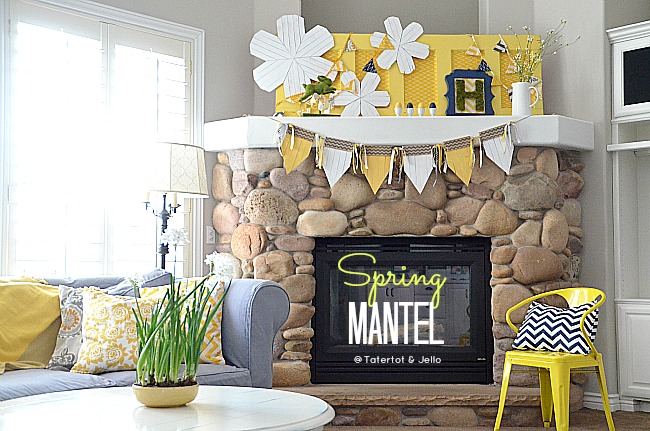 spring wood shim flower mantel 