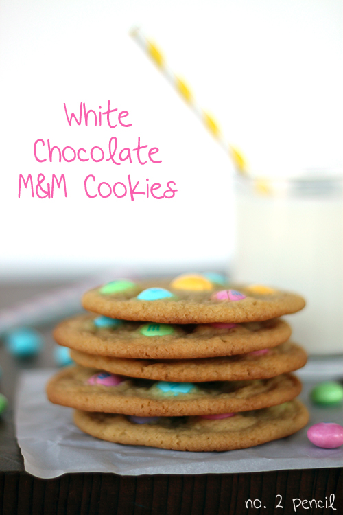 Make White Chocolate M&M Cookies for Spring! (recipe tutorial)