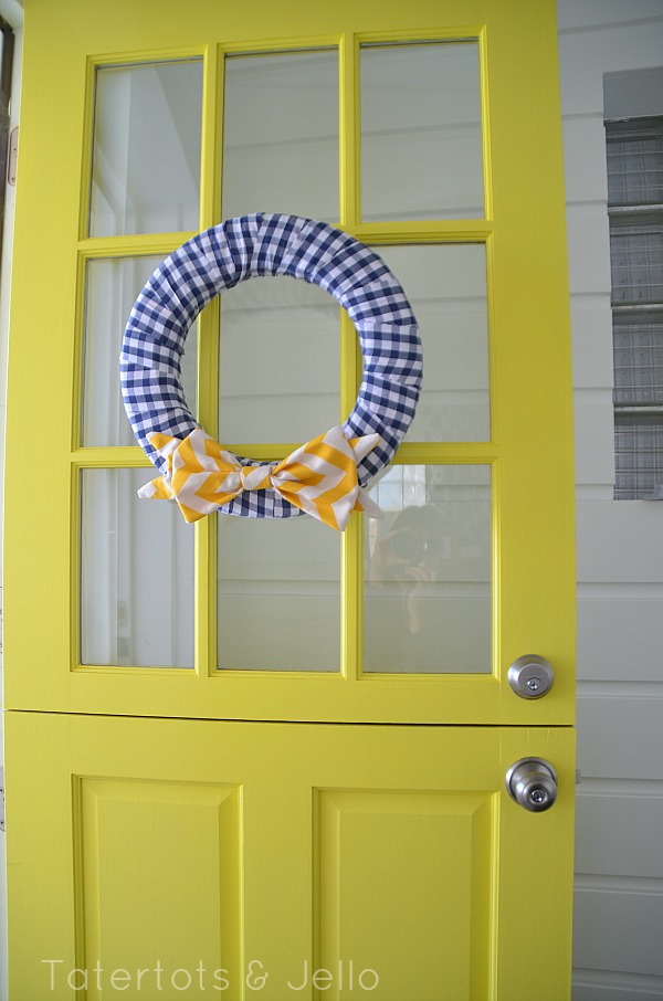 blue and white nautical wreath