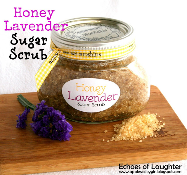 honey lavendersugar scrub and free printable