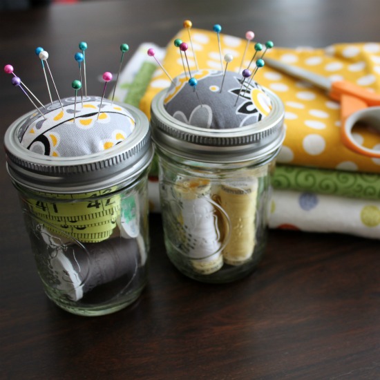 mason jar sewing kits