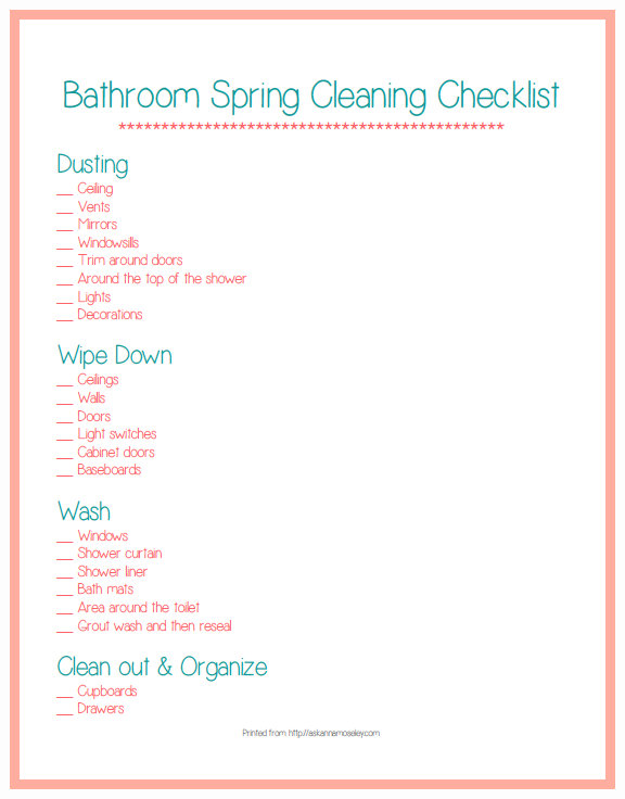 spring cleaningchecklist
