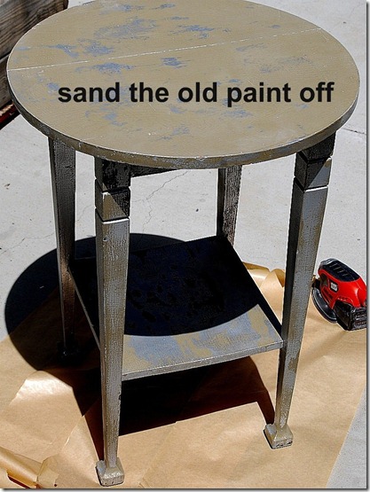 sand the old paint off