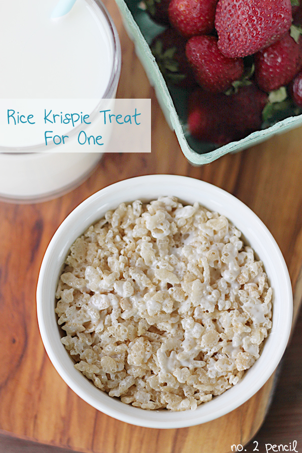 Recipe: Rice Krispie Treat for One!