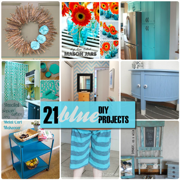 Great Ideas — 21 Blue DIY Projects!!