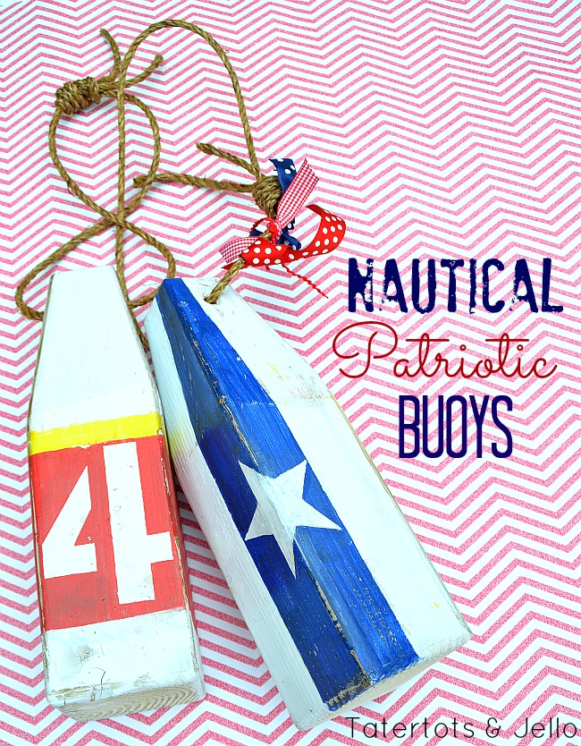 diy patriotic nautical buoys