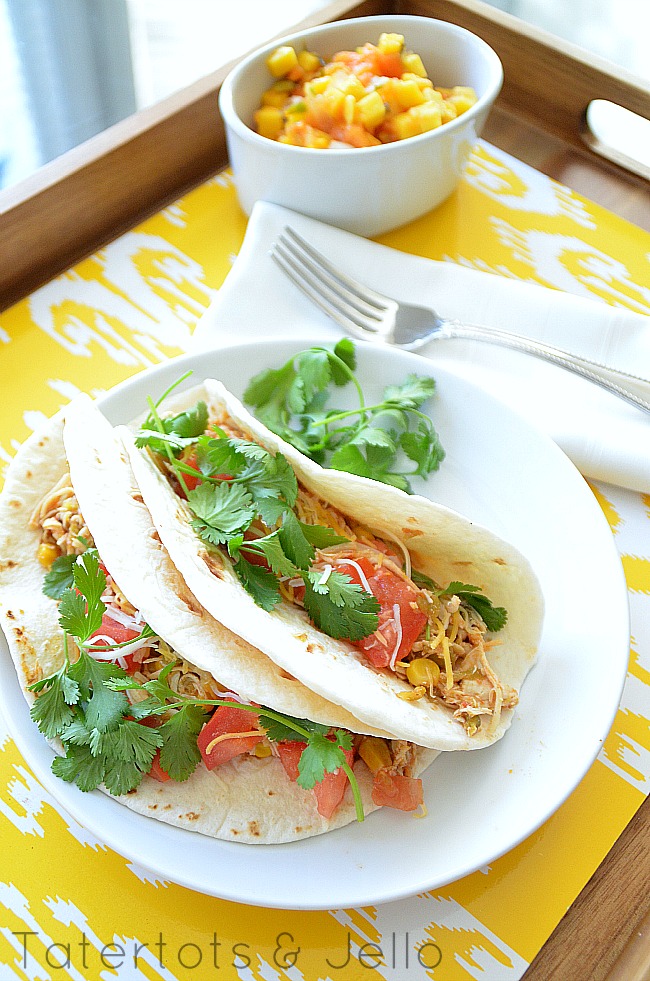 easiest shredded chicken crockpot recipe at tatertots and jello