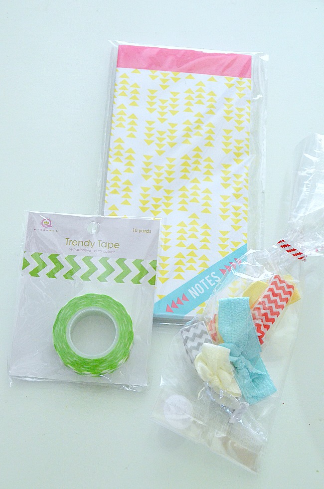 hair ties and washi tape