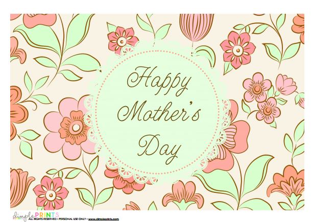 Free Mother’s Day Printables for Moms, Sisters, Grandmothers, Friends and Neighbors too!