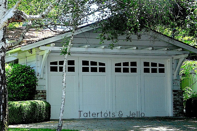 trellis over garage doors at tatertots & Jello