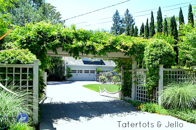 trellis over the driveway