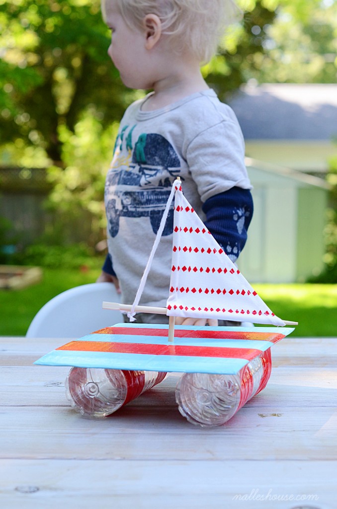 Fourth of July boat centerpiece 