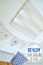 Beachy Wood Shim Star Bunting and Wood Flag (tutorial)!