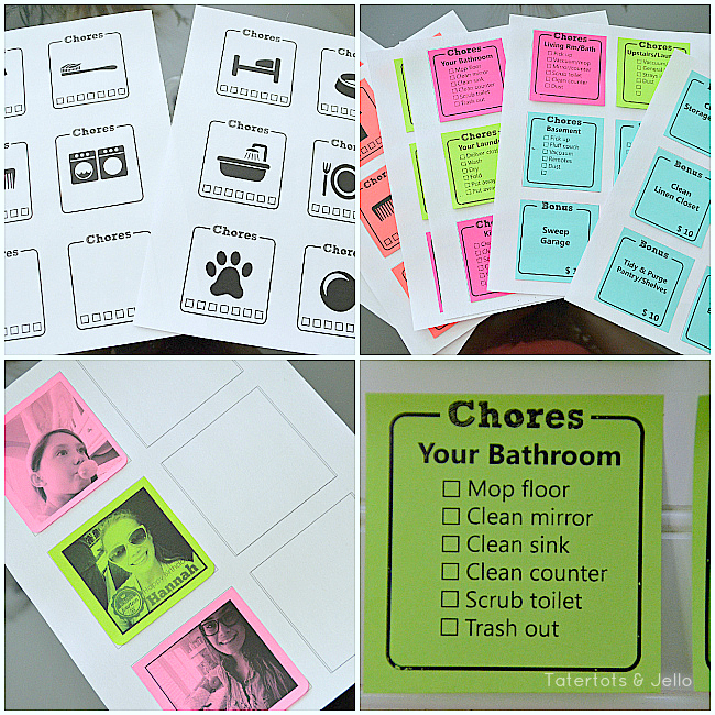 DIY Secret: How to Print on Post-It Notes for organizing or a chore chart