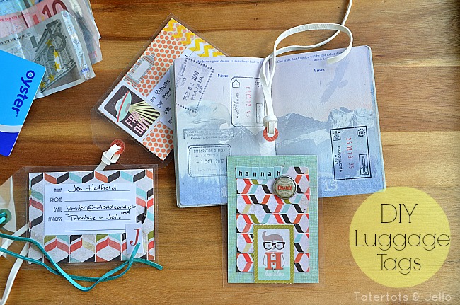 diy luggage tags at tatertots and jello