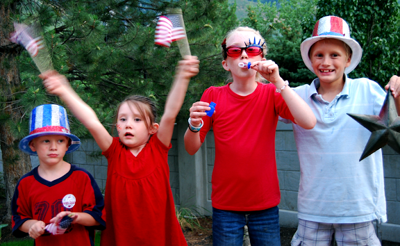 kids at fourth of july