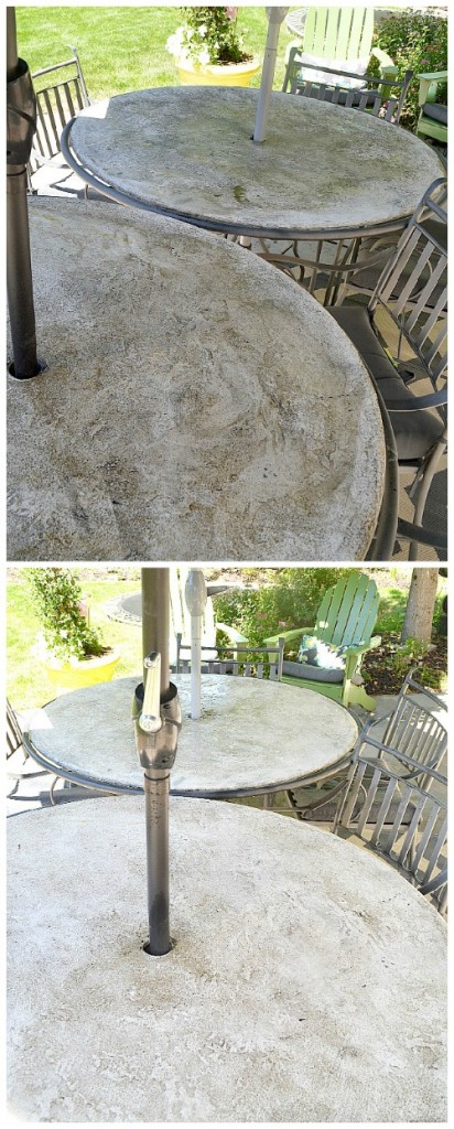 patio tables before and after