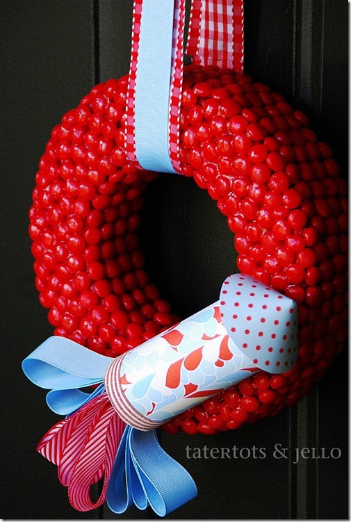 red hots rocket wreath 